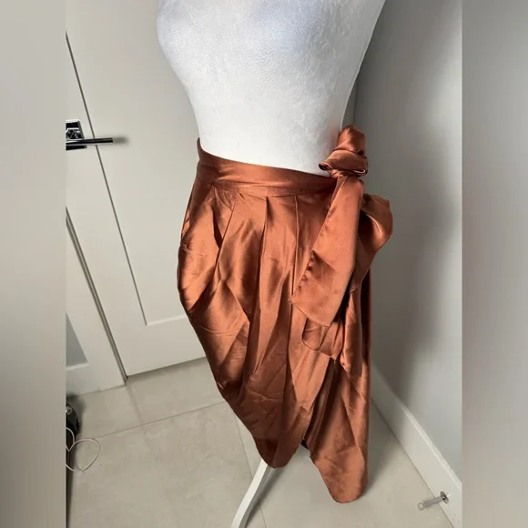 Johanna Ortiz Magical Feeling Midi Skirt in Dark Caramel - Picture 6 of 12